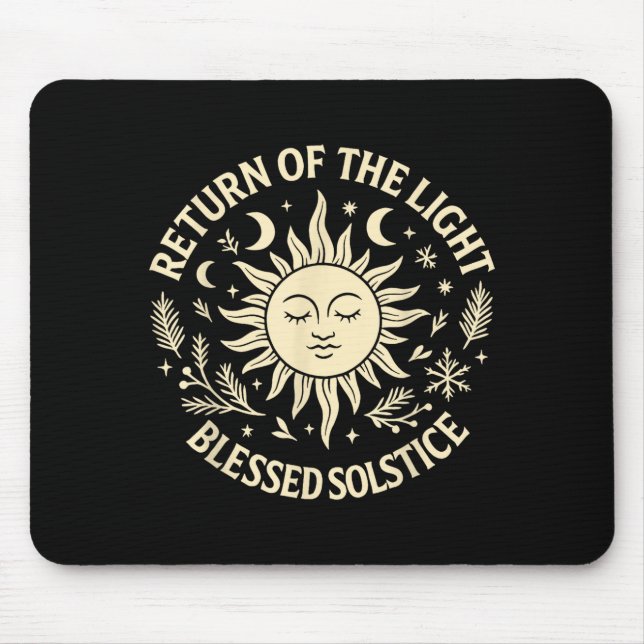 Tapis De Souris Return Of The Light Blessed Solstice Celestial Sun (Devant)