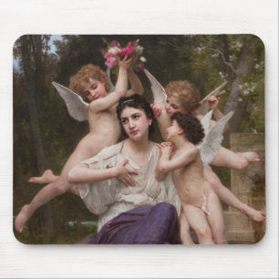 Tapis De Souris Rêve de printemps, par Bouguereau