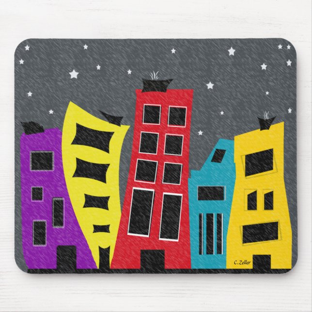 Tapis De Souris Rêve de Scape de ville (Devant)