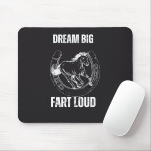 Tapis De Souris Rêve drôle grosse flatulence forte cheval graphiqu