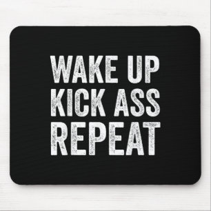 Tapis De Souris Réveillez-vous Kick Repea,citation drôle de motiva