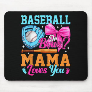 Tapis De Souris Révélation du sexe Baseball ou noeuds papillon ta