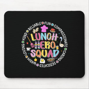 Tapis De Souris Revenir À L'École Déjeuner Lady Squad Cafétéria C