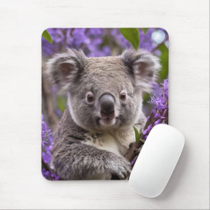 Tapis De Souris "Rêver dans le violet : Un Koala dans un arbre Jac