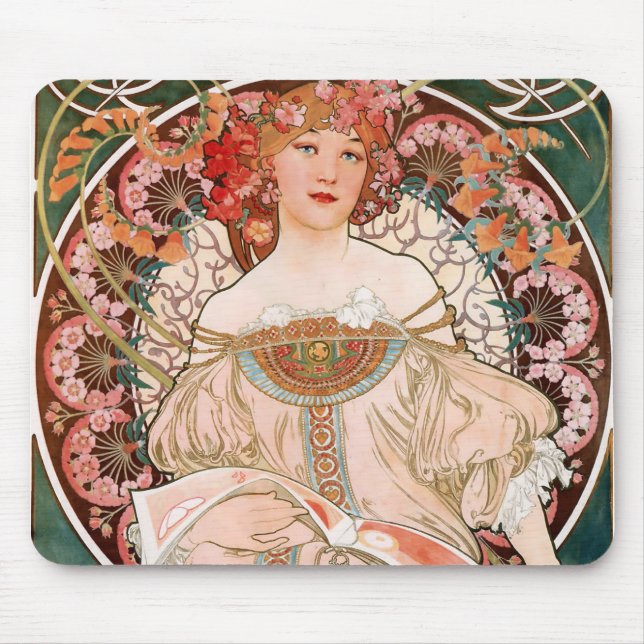 Tapis De Souris Rêverie Alphonse Mucha (Devant)