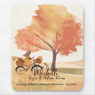 Tapis De Souris Rêves d'automne Fille Personnalisée