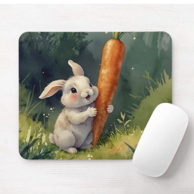 Tapis De Souris Rêves de lapin de prairie : Mousepad lunaire (Créateur téléchargé)