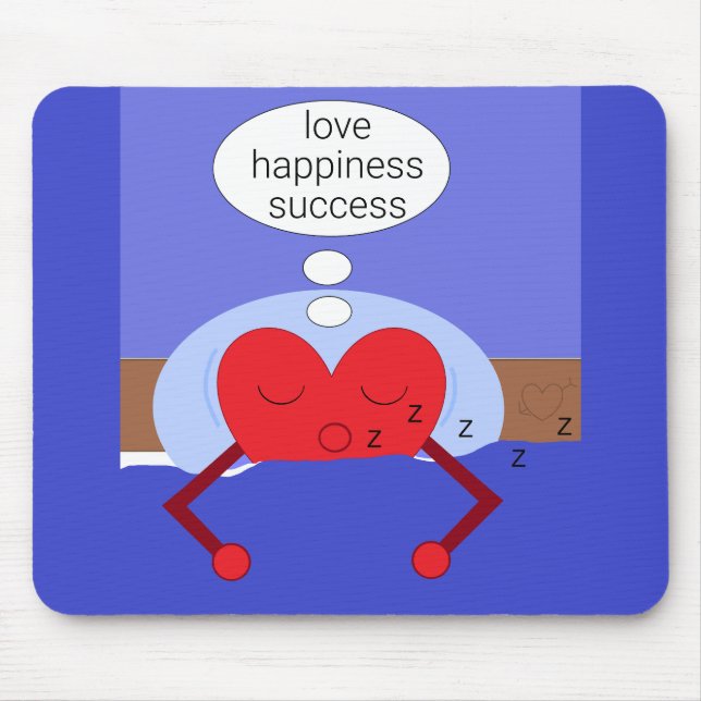Tapis De Souris Rêves de mon cœur : Bleu (Devant)