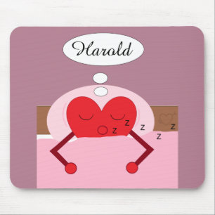 Tapis De Souris Rêves du coeur rose et violet