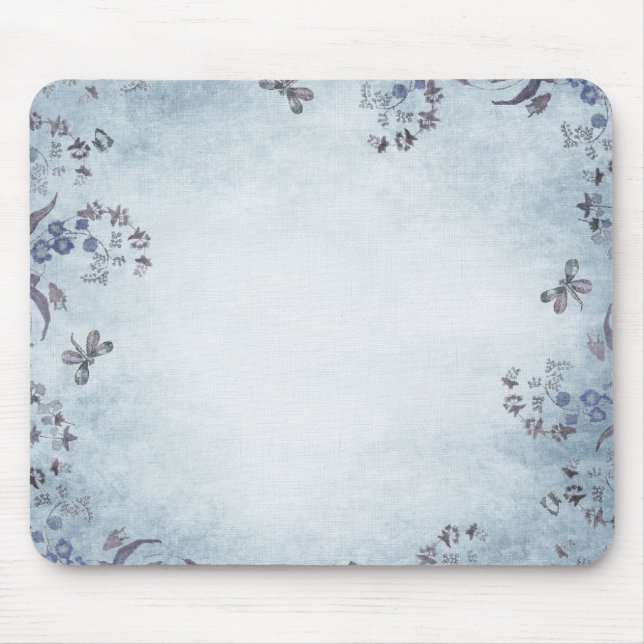 Tapis De Souris Rêves floraux bleus (Devant)