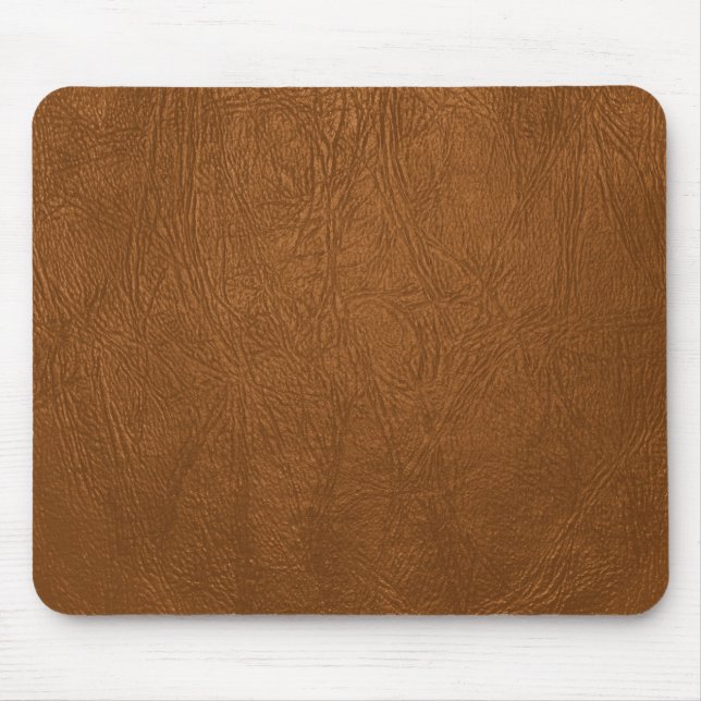 Tapis De Souris Revêtement Brown en cuir de vache (Devant)