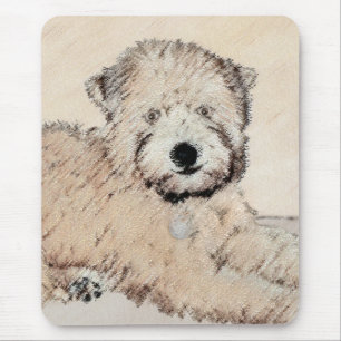 Tapis De Souris Revêtu doux Roue Peinture Terrier Art original