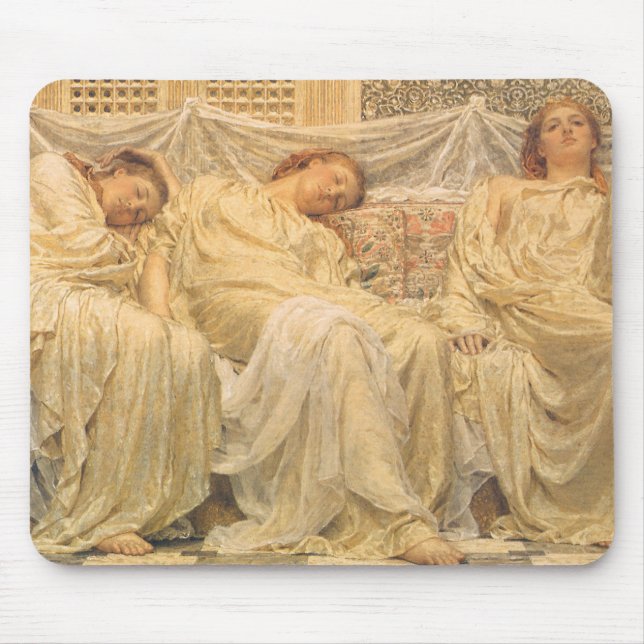 Tapis De Souris Rêveurs par Albert Joseph Moore, Art victorien (Devant)