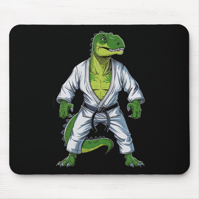 Tapis De Souris Rex Dinosaur Martial Arts Martial Artist Jiu-jitsu (Devant)