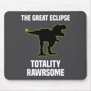 Tapis De Souris Rex Dinosaure Total Éclipse Solaire Mignon