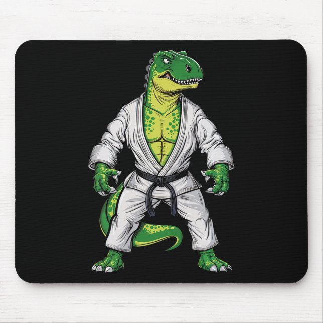 Tapis De Souris Rex Martial Arts Dinosaur Jiu-jitsu Bjj Karate  (Devant)