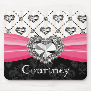 Tapis de souris Rhines de diamant de damassé de