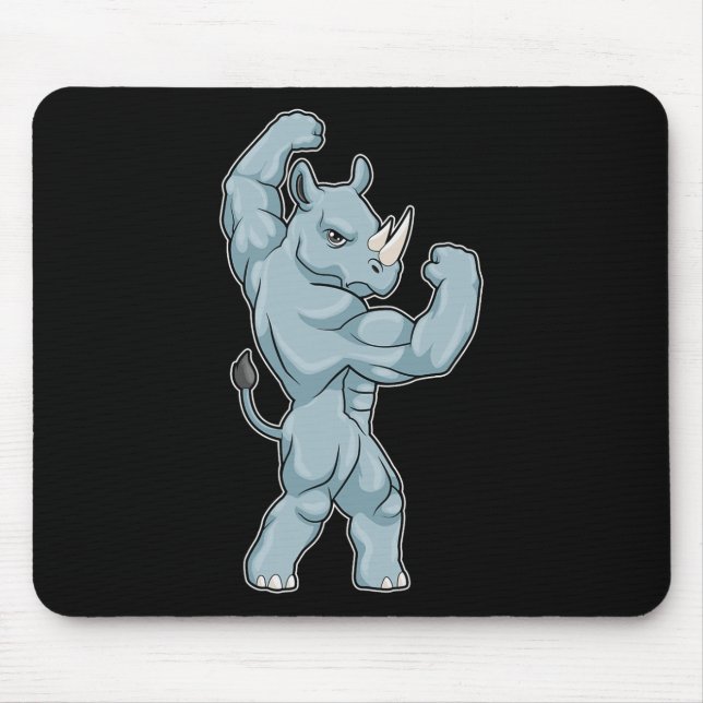 Tapis De Souris Rhino Bodybuilder Bodybuilding Sports  (Devant)