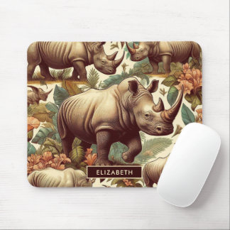 Tapis De Souris Rhino vintage sans fil