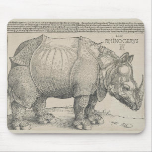 Tapis De Souris Rhinoceros, coupe de bois par Albrecht Durer