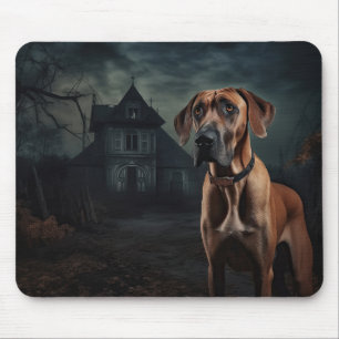 Tapis De Souris Rhodesian Ridgeback Halloween effrayant