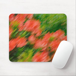 Tapis De Souris Rhododendrons Coralliens Abstraits en Mouvement, p
