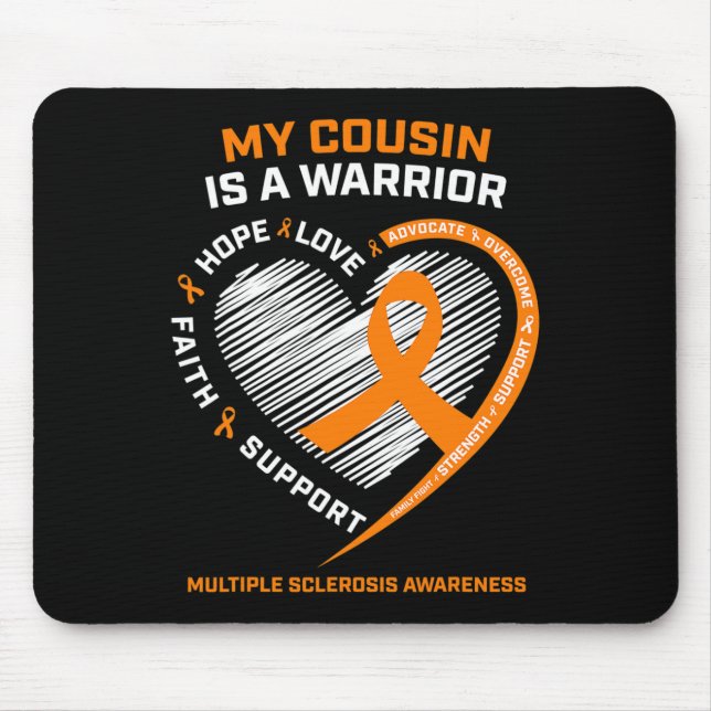 Tapis De Souris Ribbon Ms Warrior Cousin Multiple Sclerosis Award (Devant)