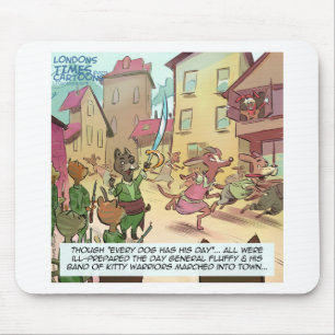 Tapis De Souris Rick London Dessins Animés Chats Contre Chiens Drô