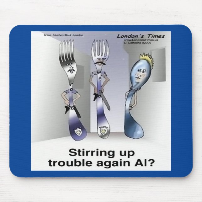 Tapis De Souris Rick London Funny Silverware Police (Devant)