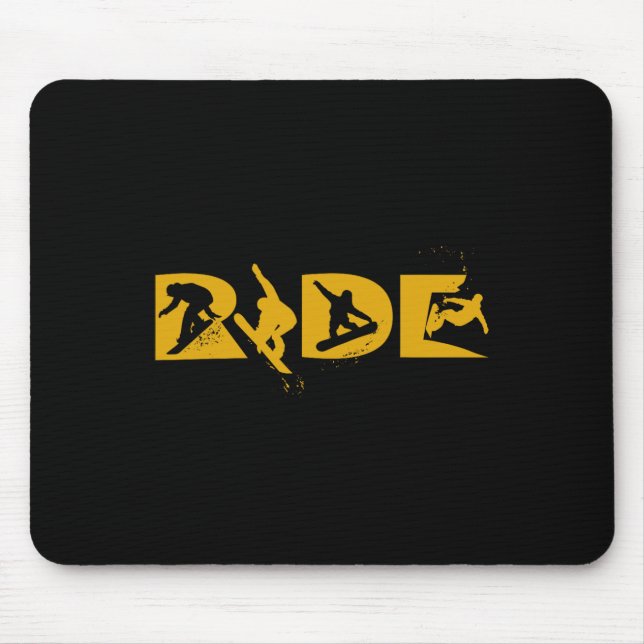 Tapis De Souris Ride Snowboard Funny Snowboard Snowboard Cadeau (Devant)