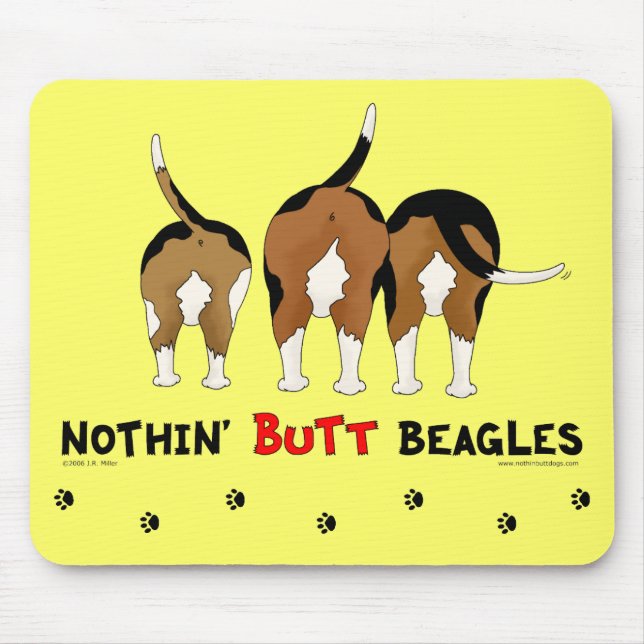 Tapis De Souris Rien n'aboutent des beagles (Devant)