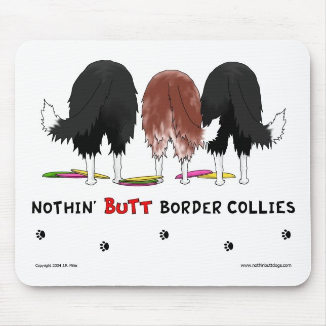 Tapis De Souris Rien n'aboutent des colleys de frontière Mousepad (Devant)