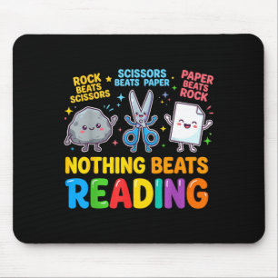 Tapis De Souris Rien ne vaut la lecture pierre feuille ciseaux lec