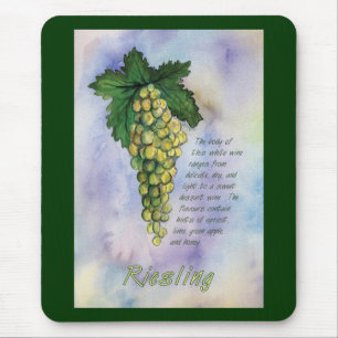 Tapis De Souris Riesling Vin raisins Mousepad