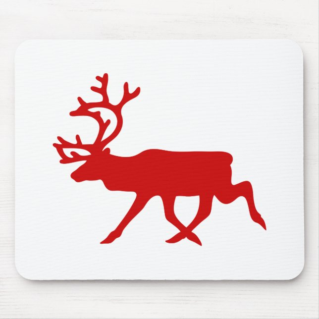 Tapis De Souris Rindeer rouge / Silhouette caribou (Devant)