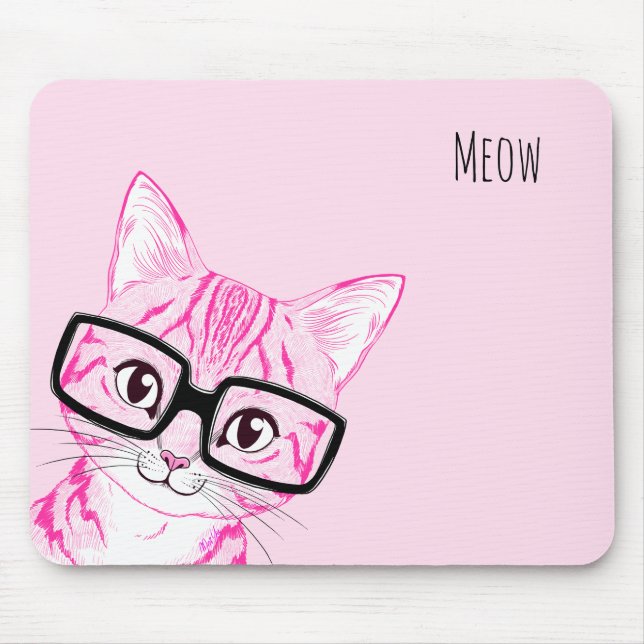 Tapis de souris ringard tiré par la main adorable (Devant)