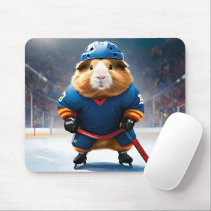 Tapis De Souris "Rink Rookie : Le Cochon De Guinée pour le hockey