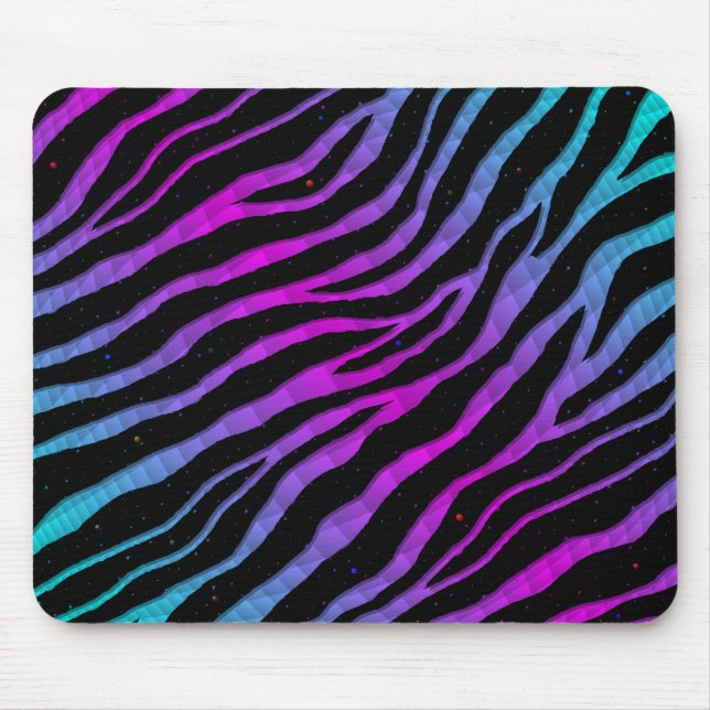 Tapis De Souris Ripped SpaceTime Stripes - Cyan/Pink (Devant)