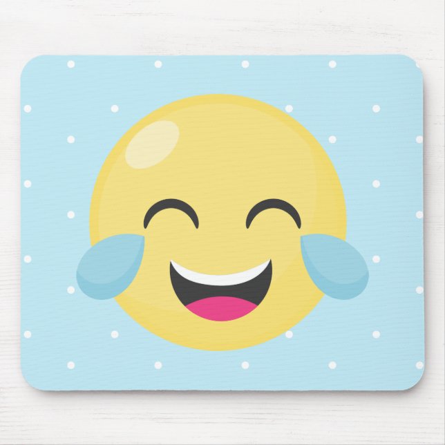 Tapis De Souris Rire les points bruyants d'Emoji (Devant)