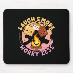 Tapis De Souris Rire plus, s'inquiéter moins, week-end pour enfant