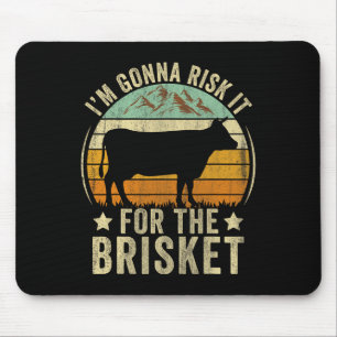 Tapis De Souris Risquez Tout Pour La Poitrine Drôle De Viande Fumo