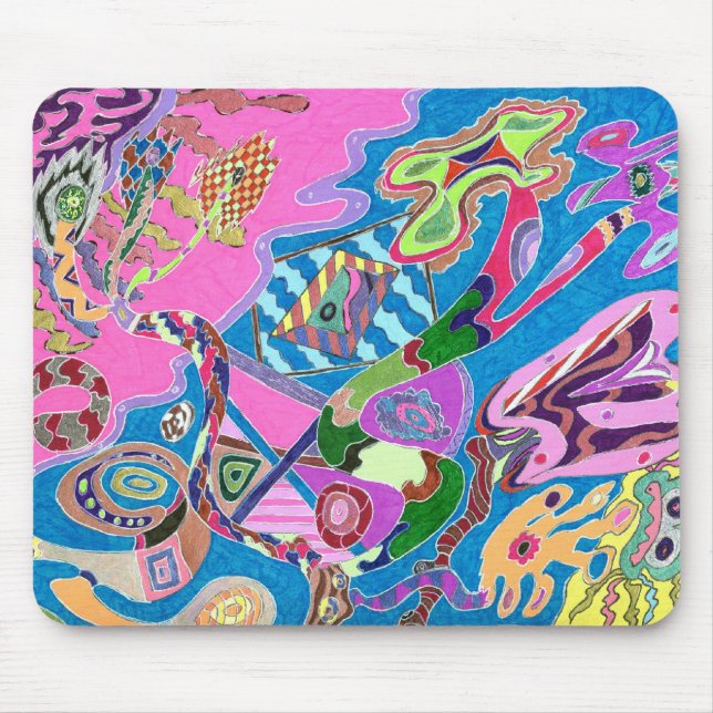 Tapis De Souris Rive rose, Art Abstrait (Devant)
