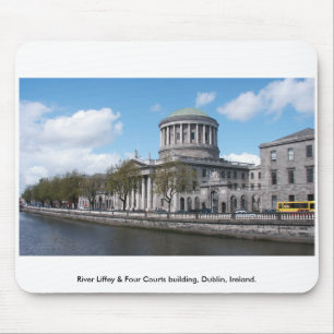 Tapis De Souris River Liffey & Four Courts, Dublin Irlande.