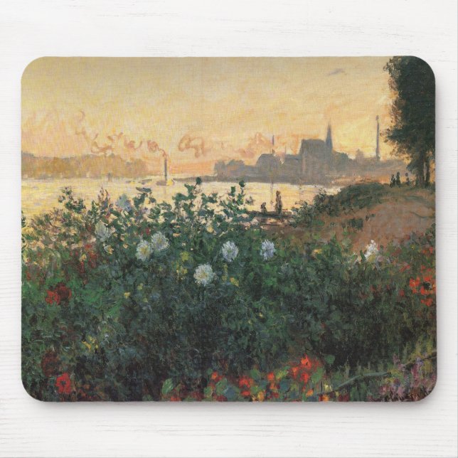 Tapis De Souris Riverbank, Argenteuil - Claude Monet - c1 (Devant)