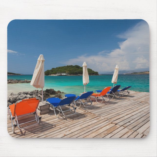 Tapis De Souris Riviera albanaise, Ksamil, front de mer de la vill (Devant)