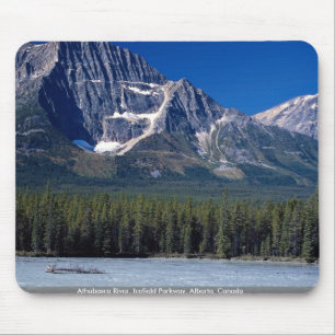 Tapis De Souris Rivière d'Athabasca, route express de champ de