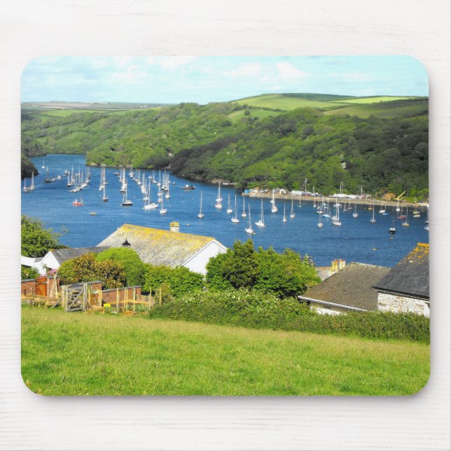 Tapis De Souris Rivière Fowey et bateaux, les Cornouailles (Devant)