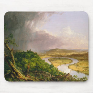 Tapis De Souris Rivière Oxbow Vue du Mont Holyoke, Massachusetts