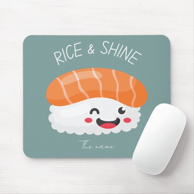 Tapis De Souris Riz et brillance, chat sushi (Avec souris)