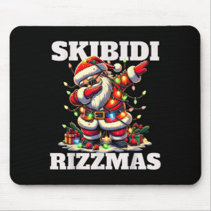 Tapis De Souris Rizz Noël Santa drôle Xmas Gen Alpha Skibidi